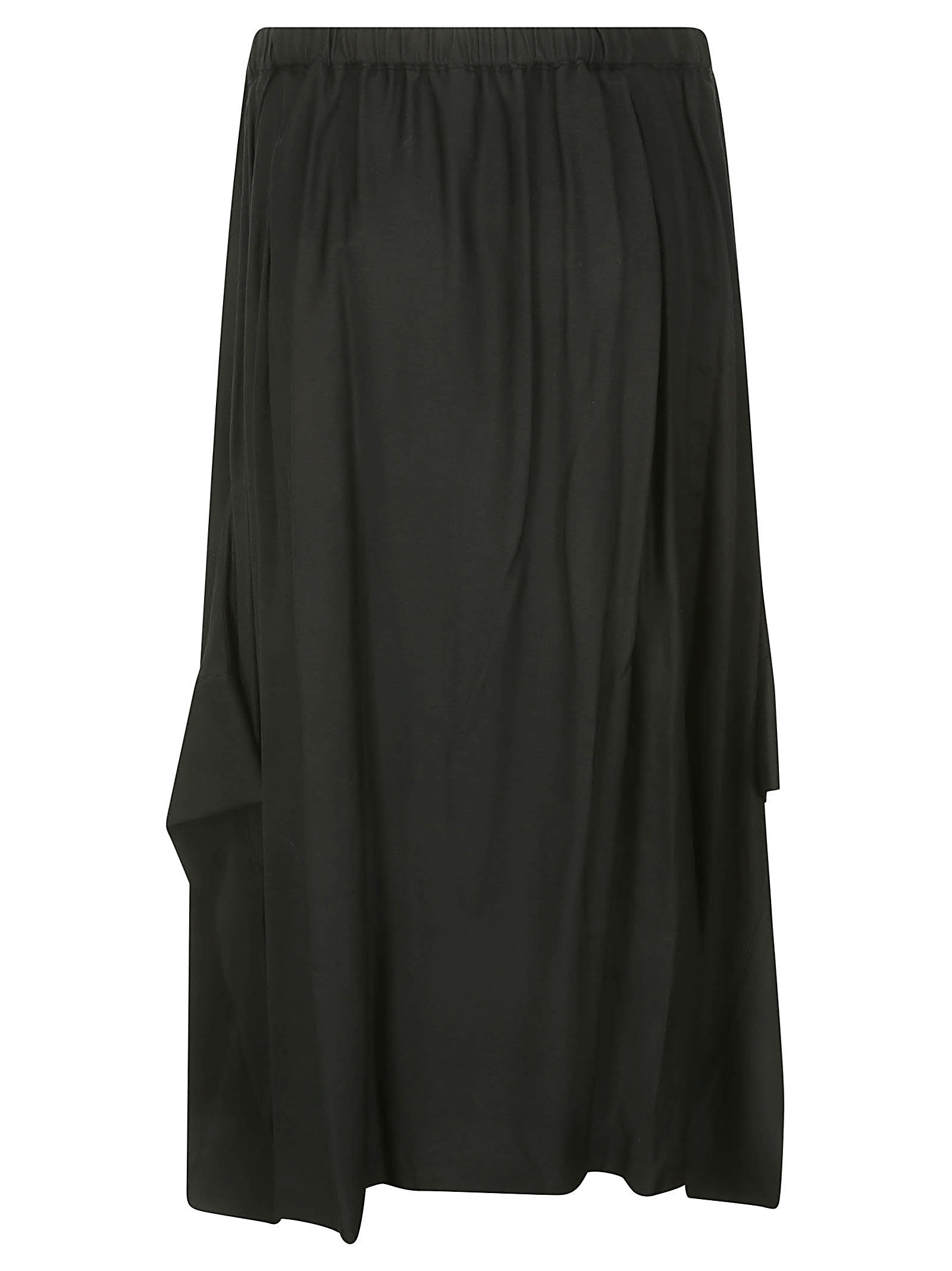 Shop Yohji Yamamoto R-cuff Skirt In Black