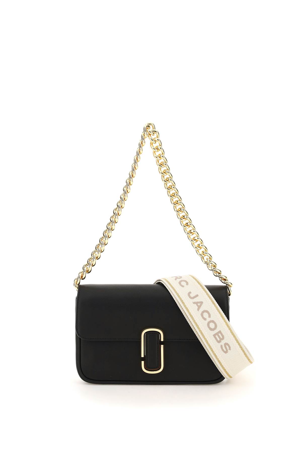 Shop Marc Jacobs The J Marc Shoulder Bag In Black (black)