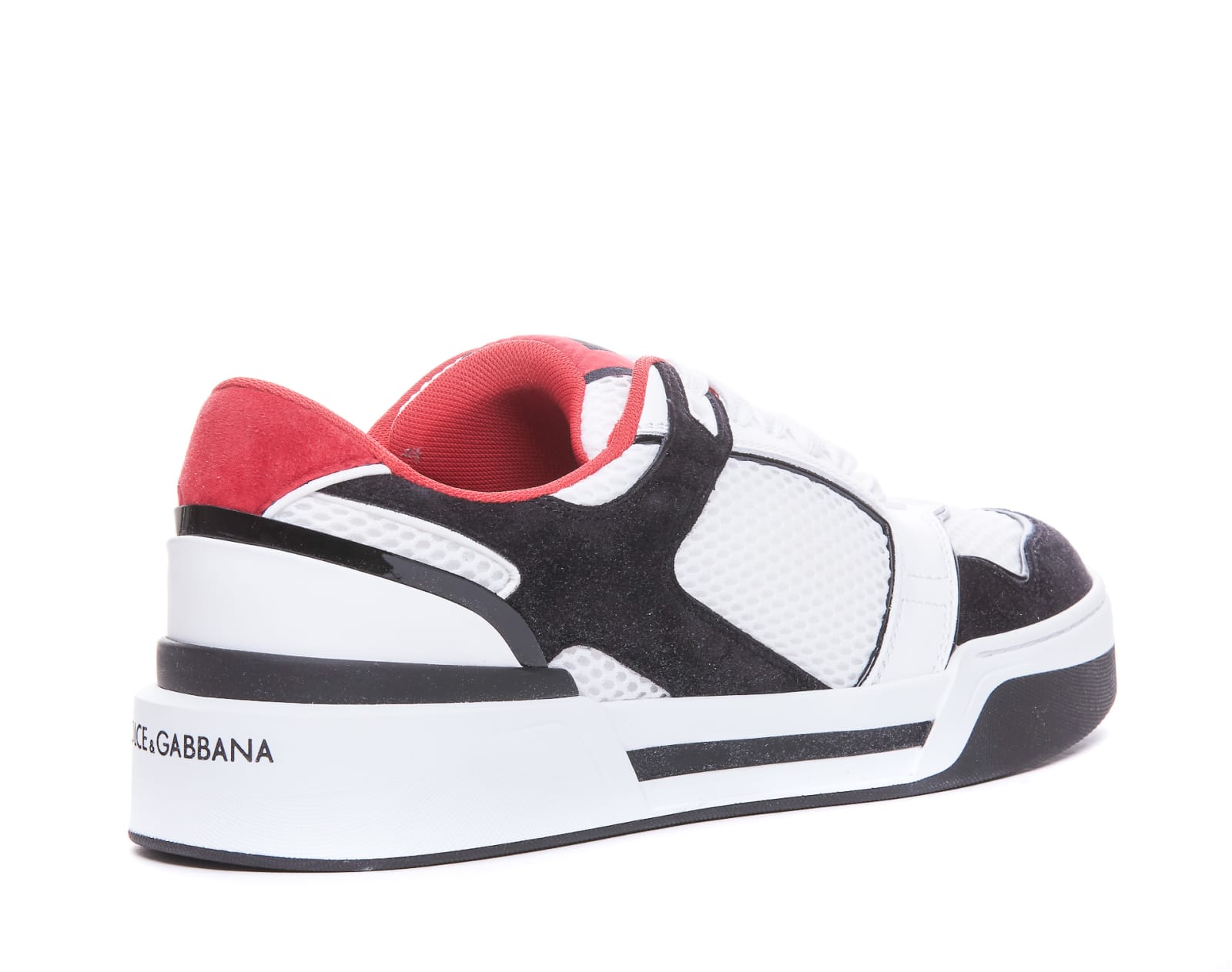Shop Dolce & Gabbana New Roma Sneakers In Nero Bianco