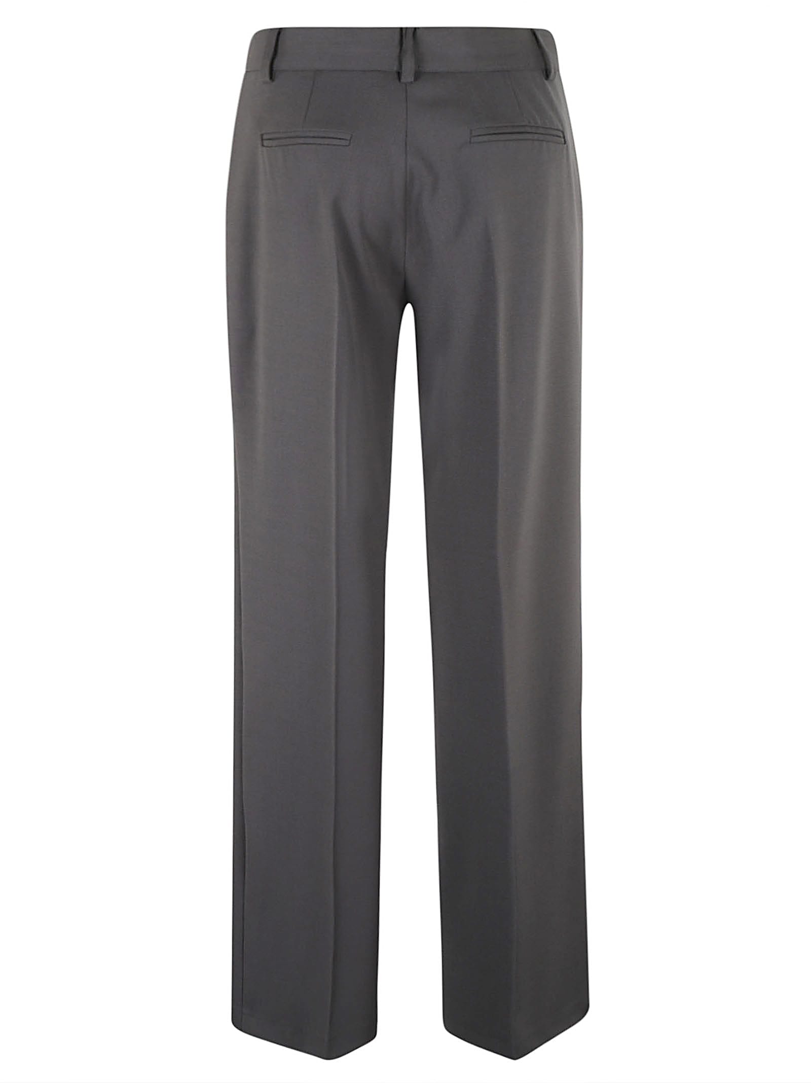 Shop Federica Tosi Asymmetric Straight Leg Trousers In Grigio