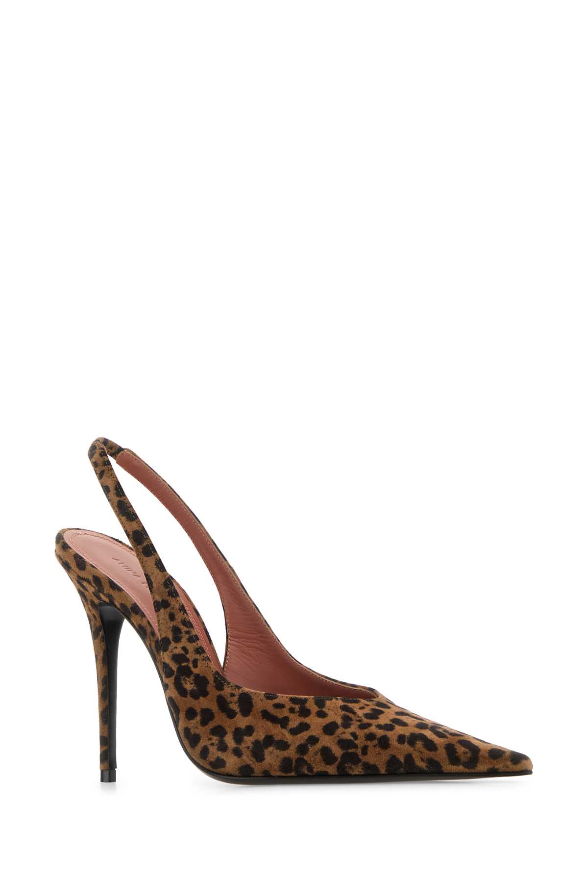 Amina Muaddi Animal Print Stiletto Heel Pointed Toe Pumps In Brown
