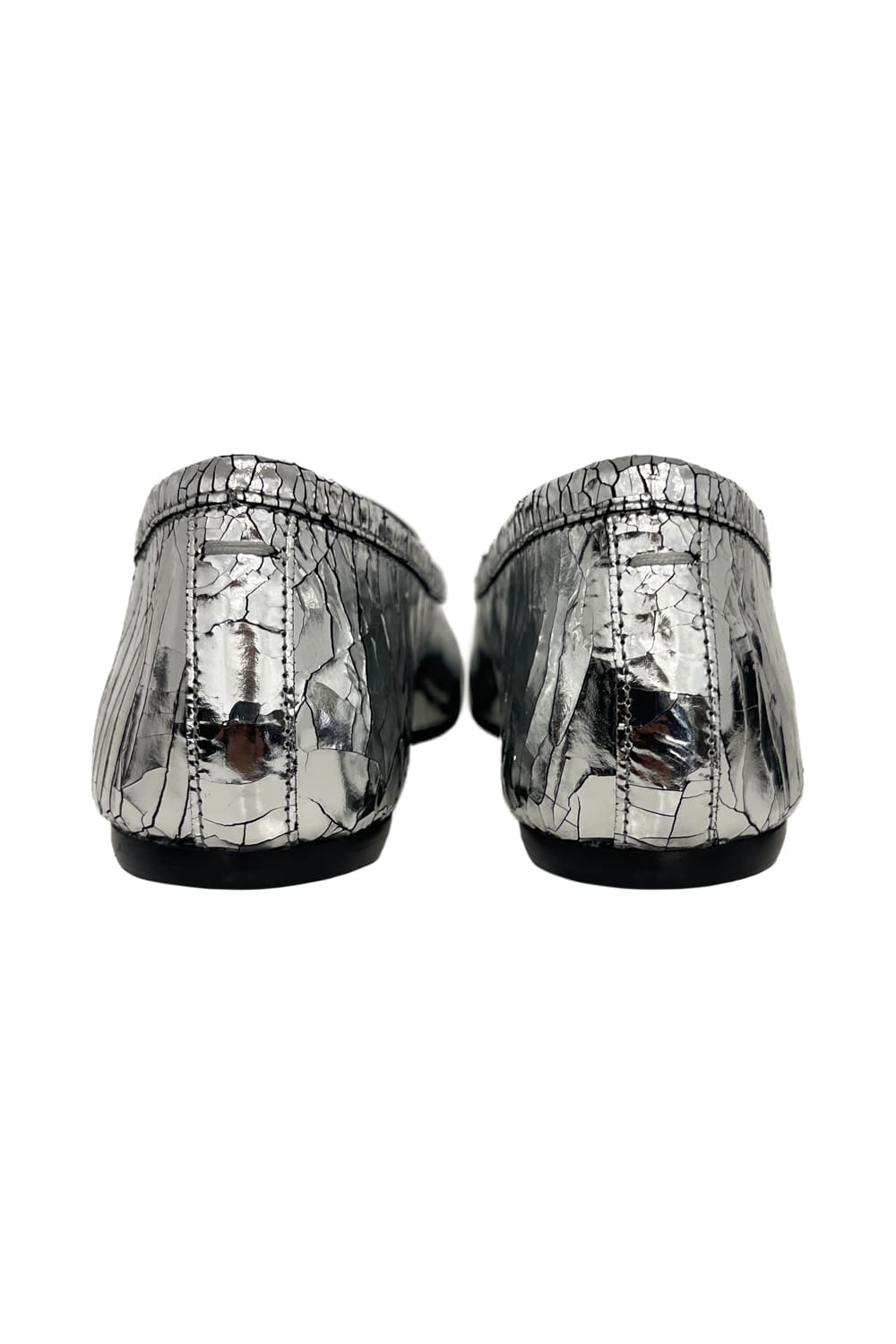 Maison Margiela Tabi Ballerina Broken Mirror In Silver