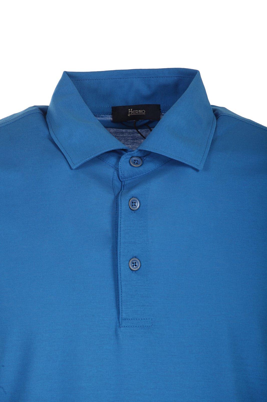 Shop Herno Short-sleeved Polo Shirt In Turchese