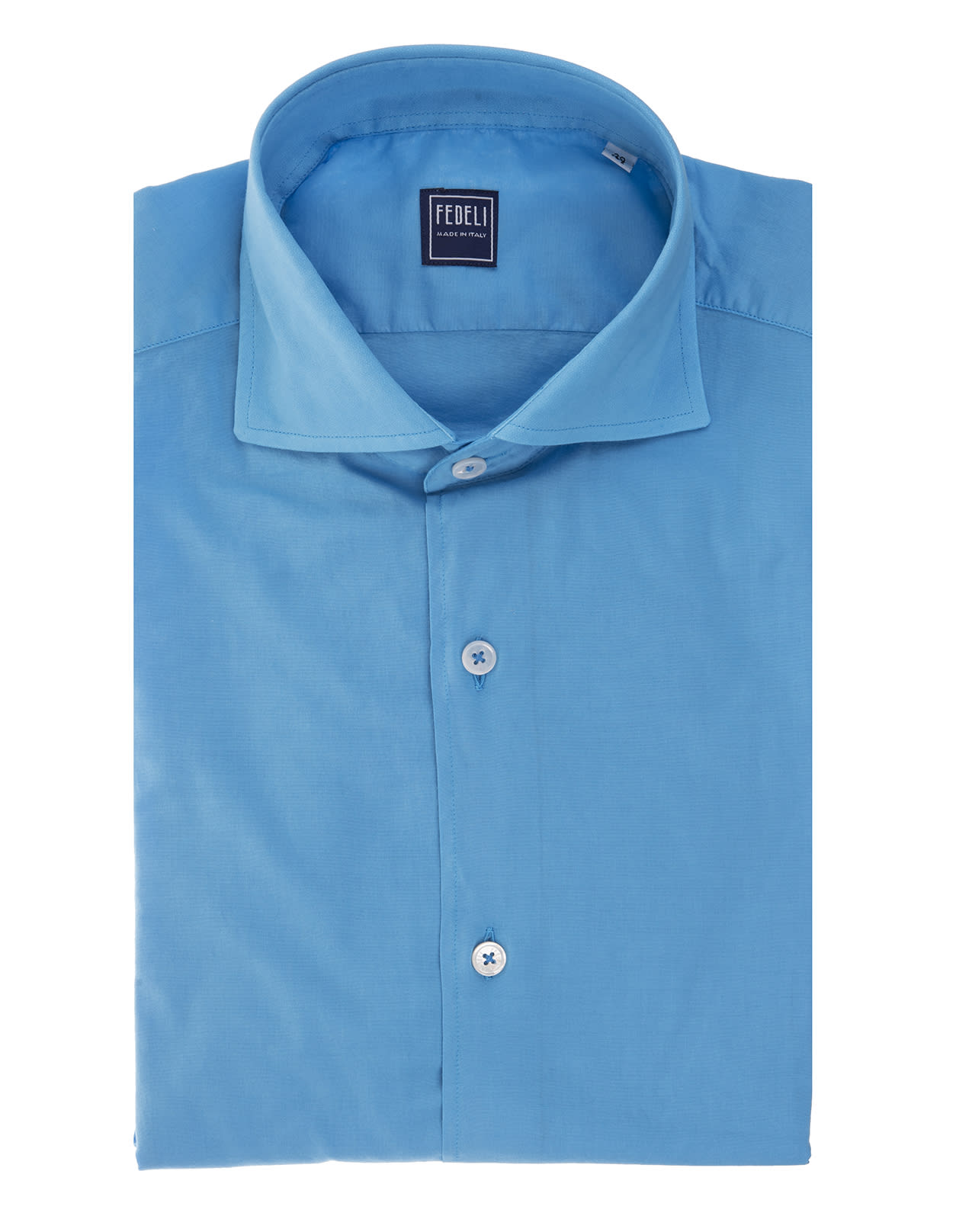 Fedeli Man Light Blue Lightweight Cotton Shirt