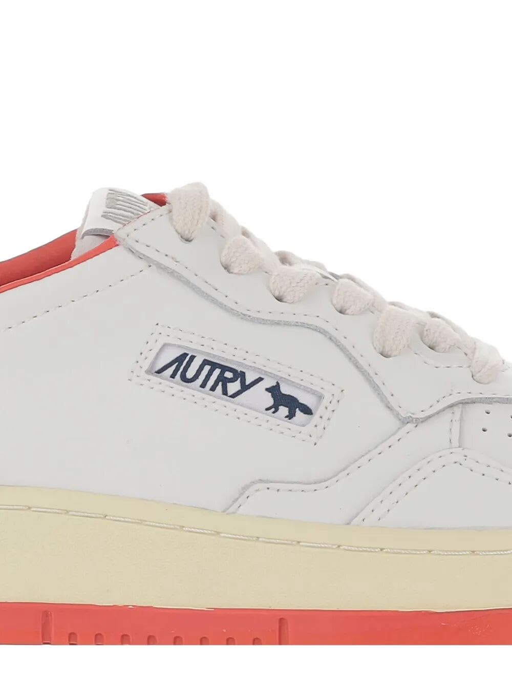 Autry Medalist Low Kitsune Wht Red In White