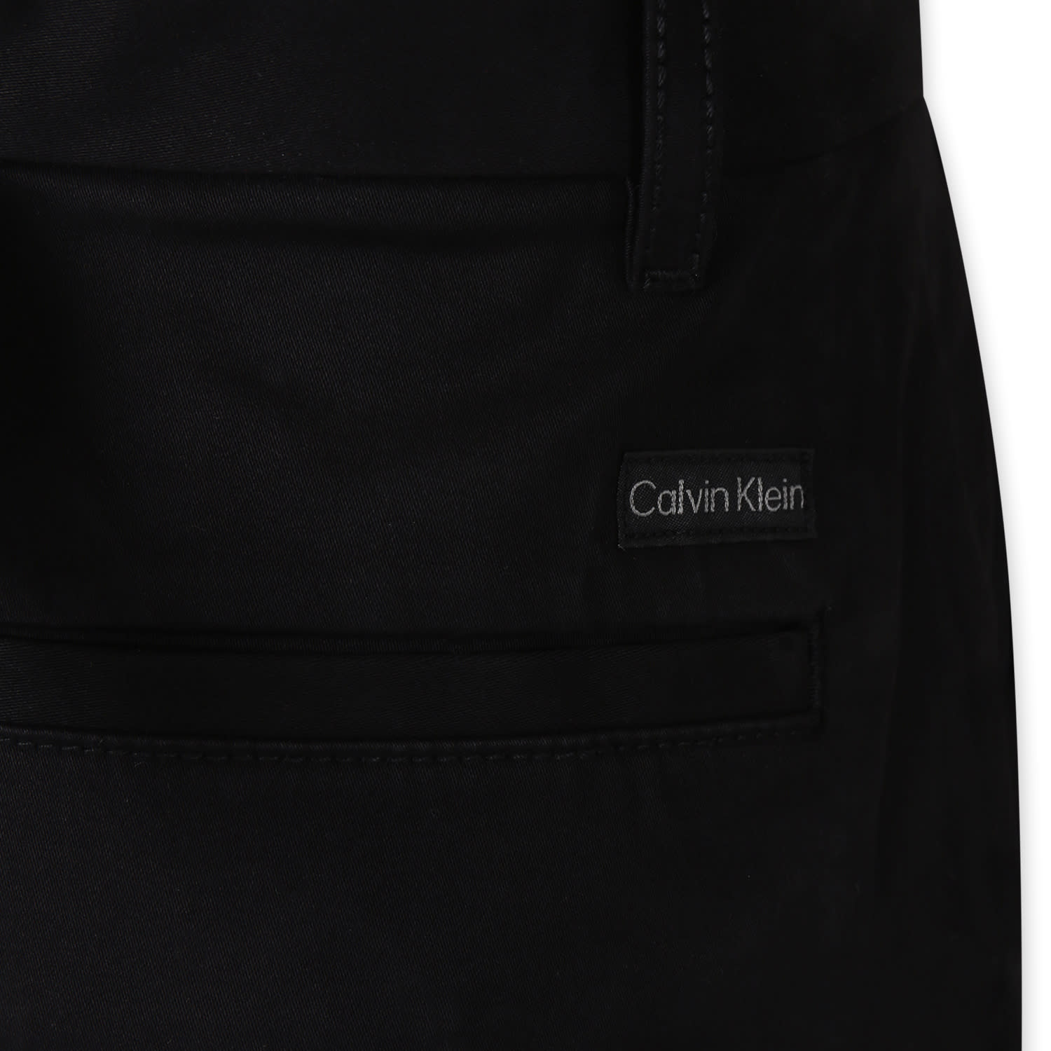 Calvin Klein Black Trousers For Boy With Logo In Black