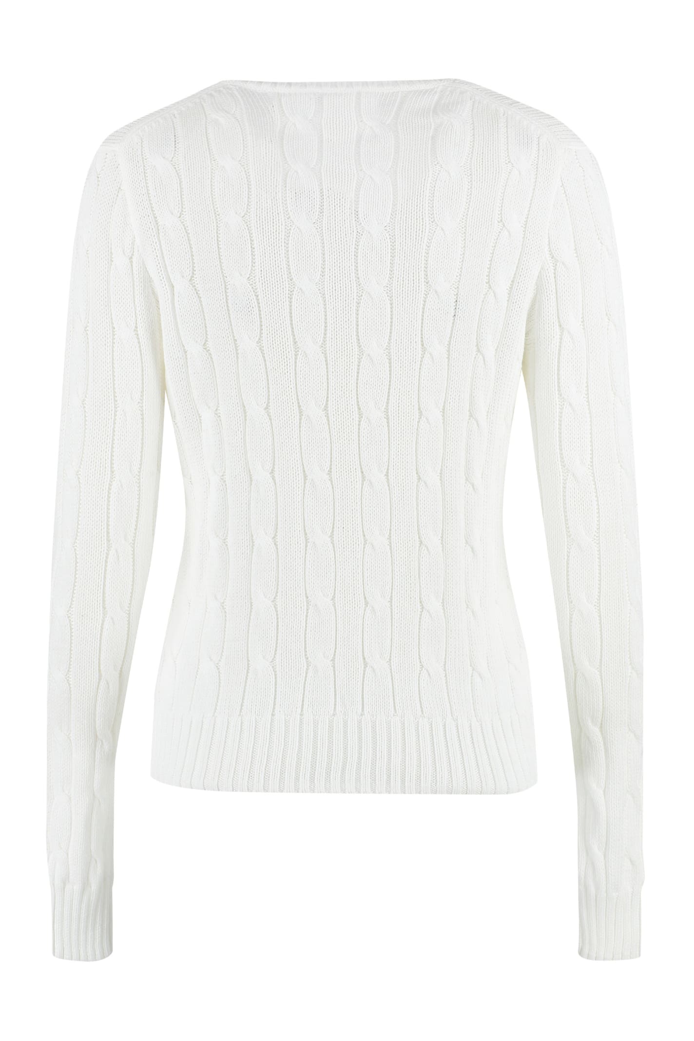 Shop Ralph Lauren Cable Knit Sweater In White