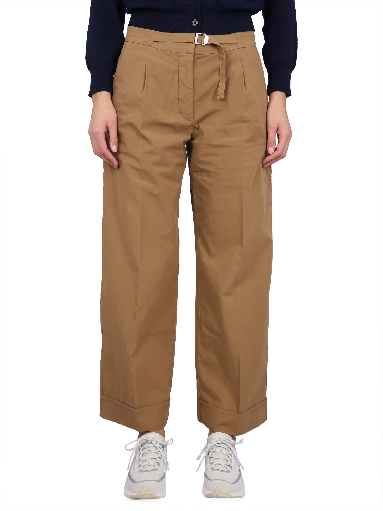 Shop Apc Euphemia Pants In Tobacco