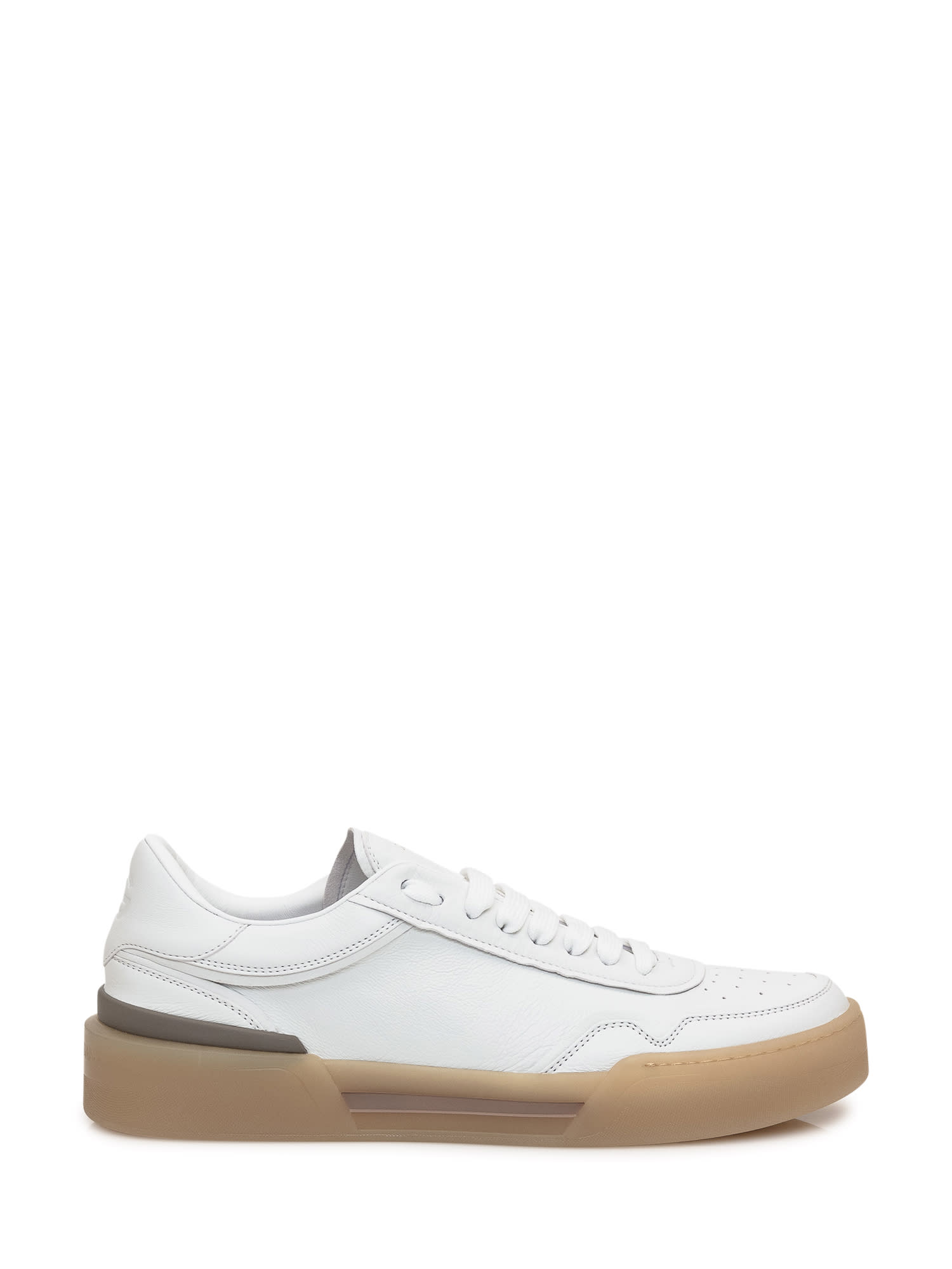 Shop Dolce & Gabbana New Roma Sneaker In Bianco/naturale