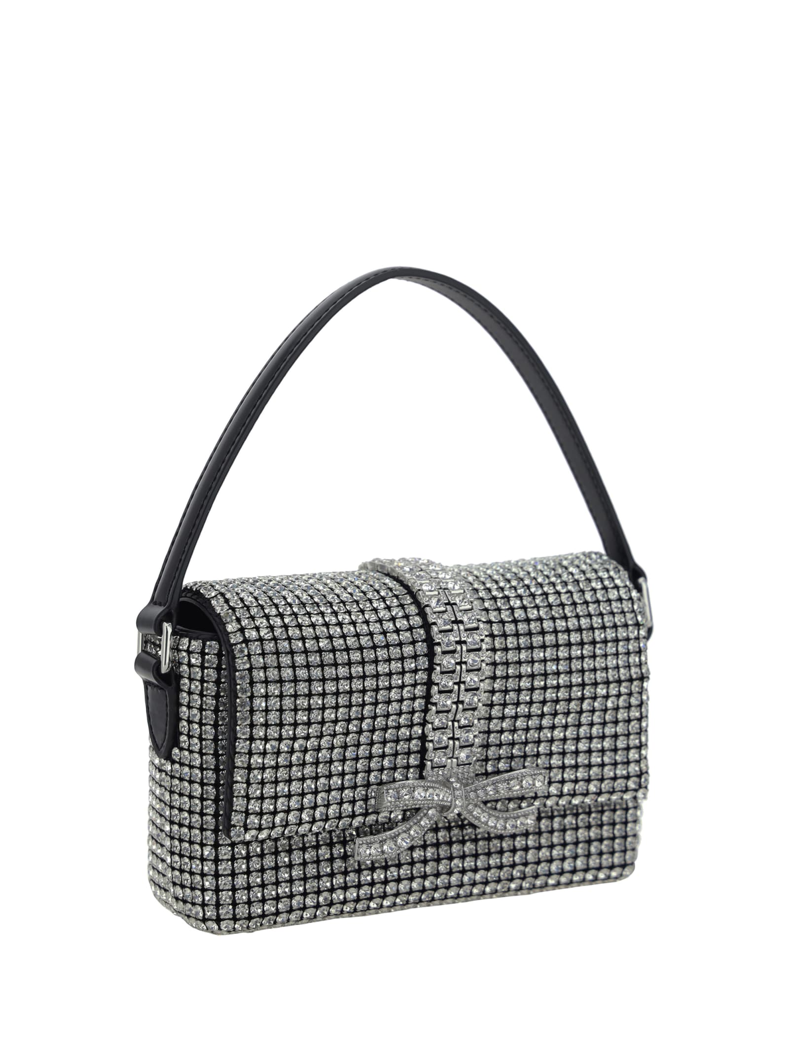 Shop Self-portrait Strass Baguette Handbag In Non Definito