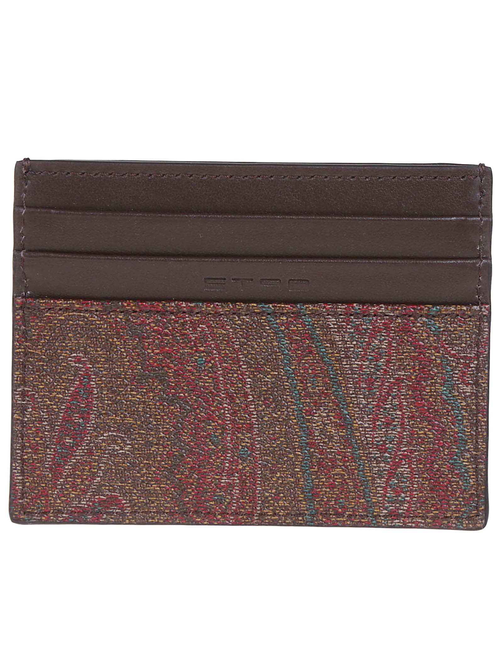 Etro Arnica Credit Card Holder In Brown