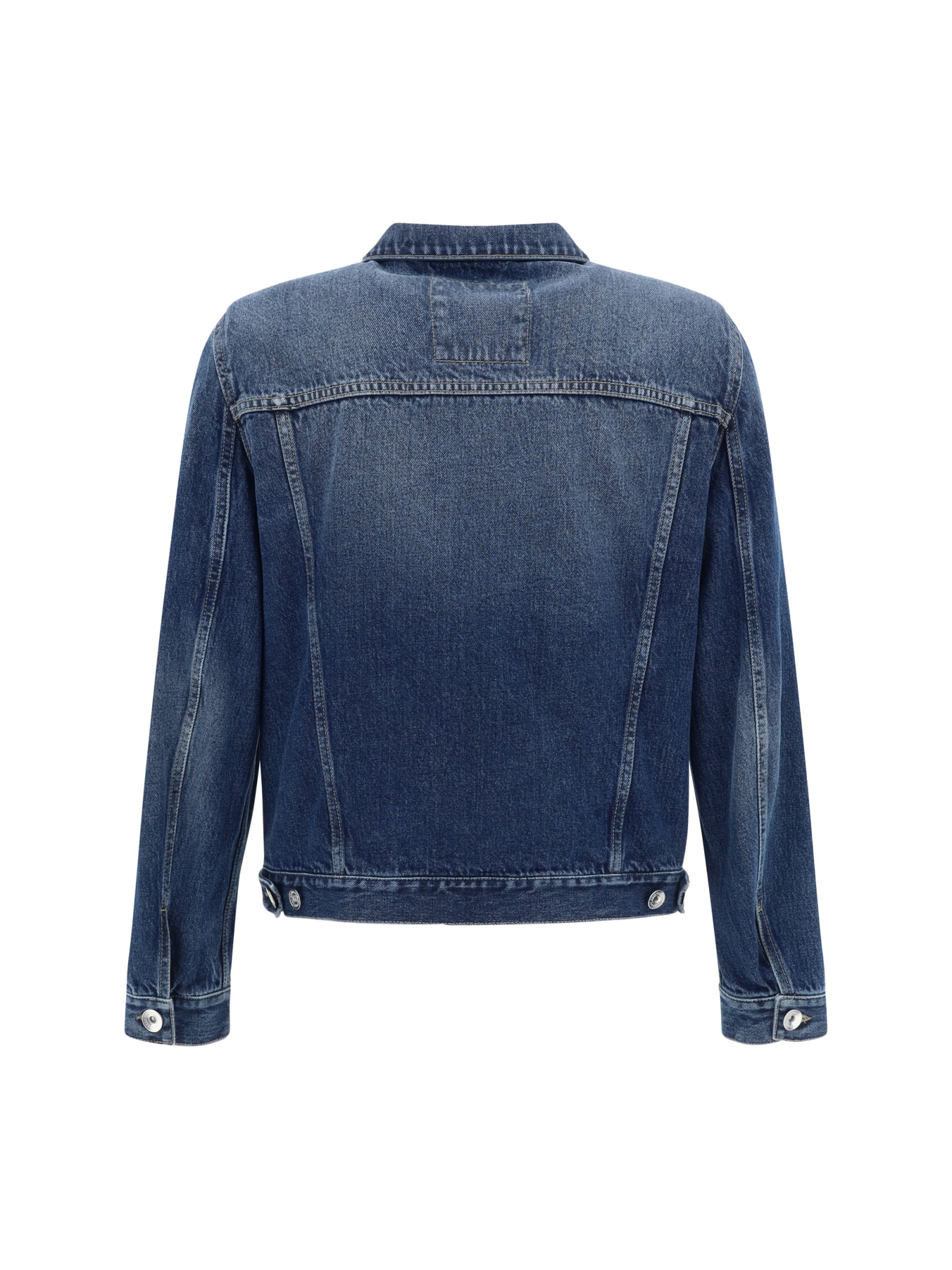 Shop Brunello Cucinelli Denim Jacket In Medio Vintage