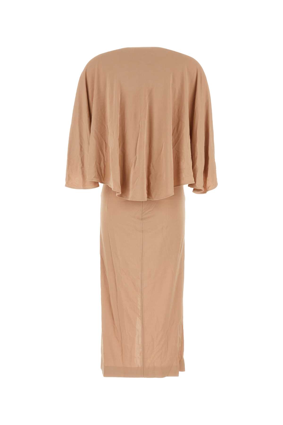 Shop Chloé Skin Pink Crepe Dress In Delicatepink