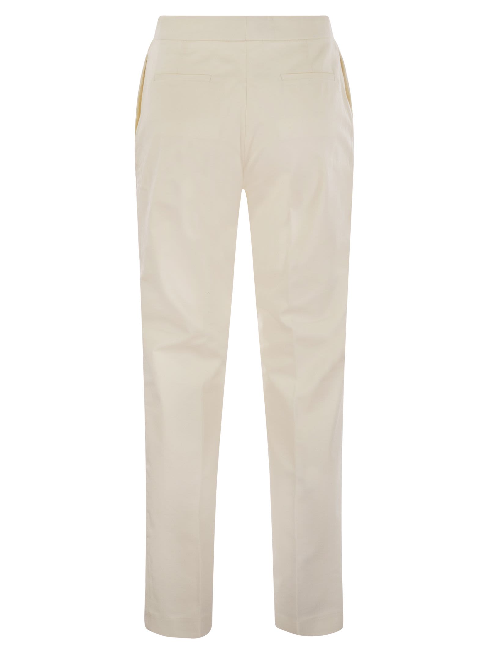Fabiana Filippi Cotton Gabardine Trousers In White
