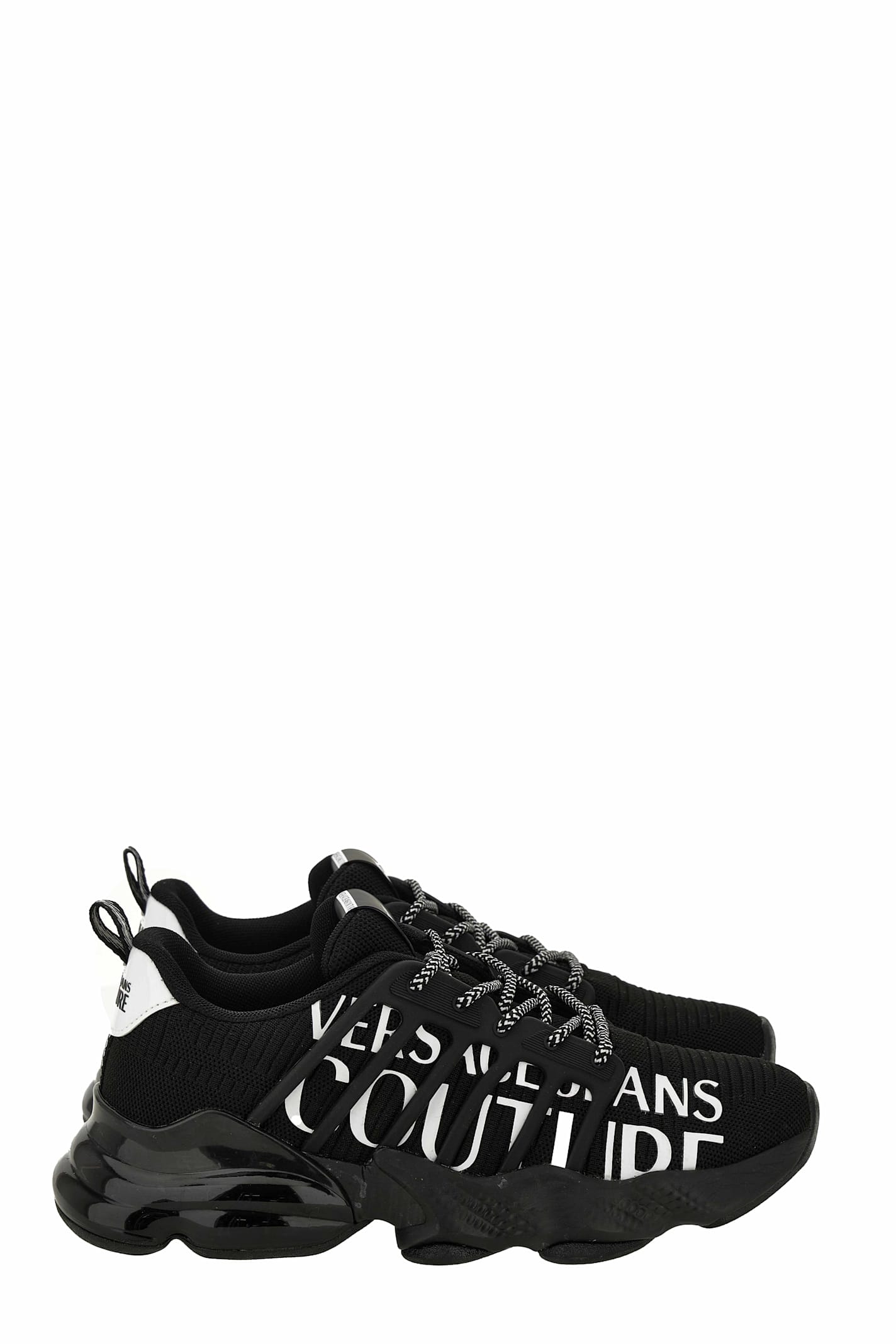 Versace Jeans Couture Logo-detail Sneakers In Black