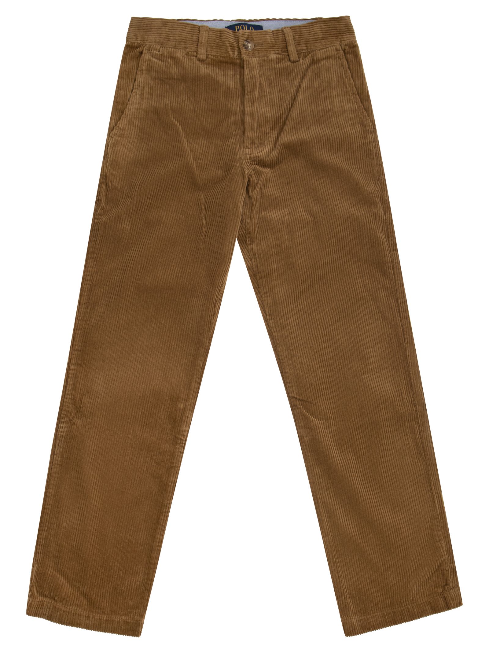 Polo Ralph Lauren Kids' Cotton Corduroy Trousers In Chestnut