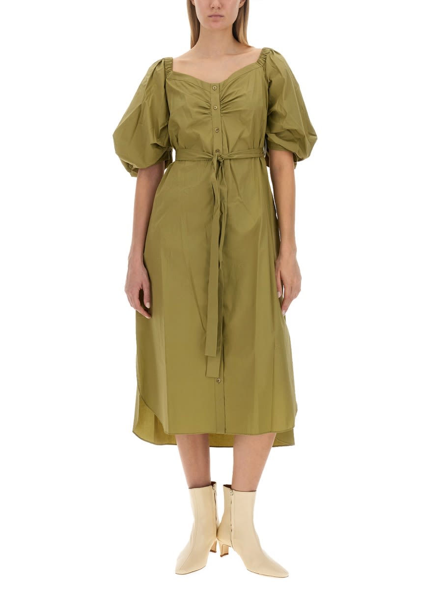 Shop Staud Reese Dress In Brown