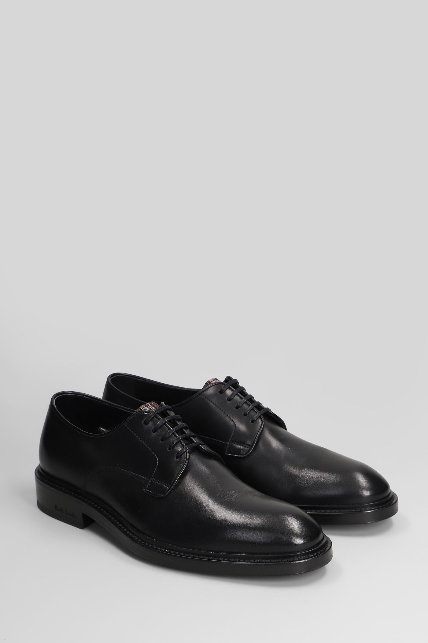 Paul Smith Lace Up Shoes In Black Leather In Black