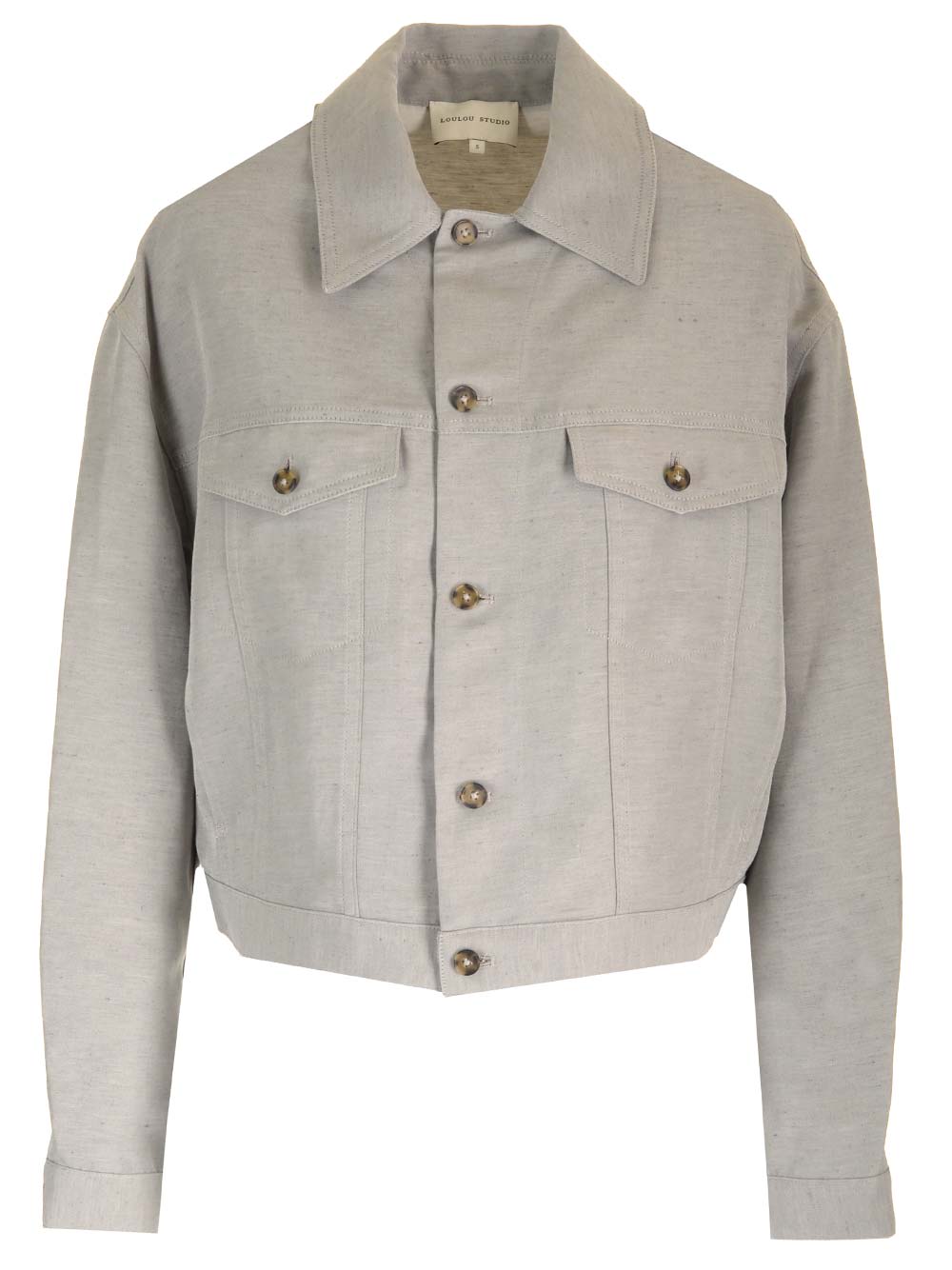 Loulou Studio Kerria Compact Jersey Jacket In Grey