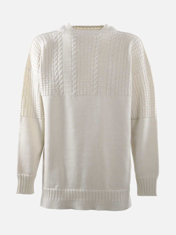 Maison Margiela Cable Knit Wool Sweater