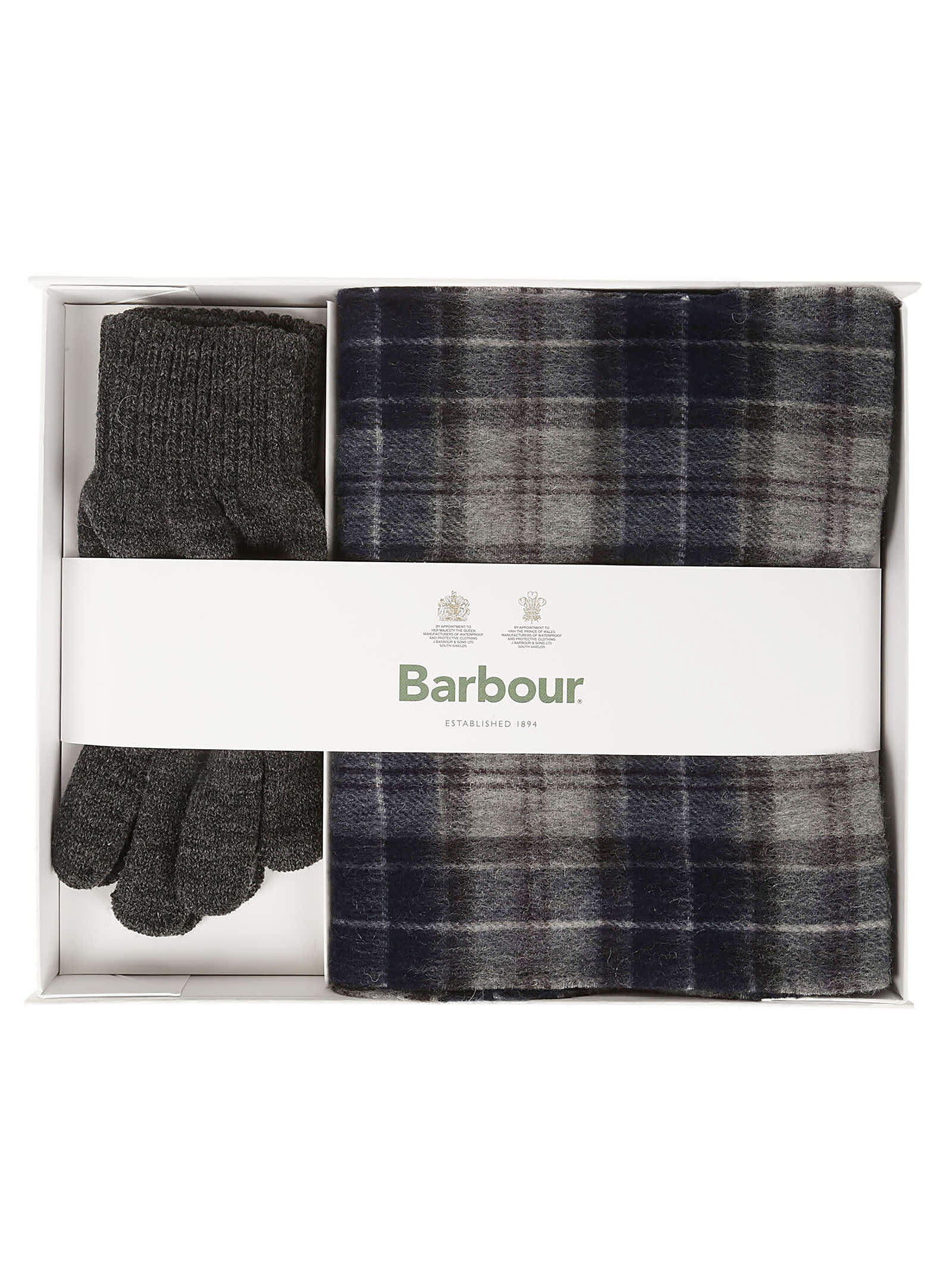 BARBOUR SCARF AND GLOVES GIFT SET