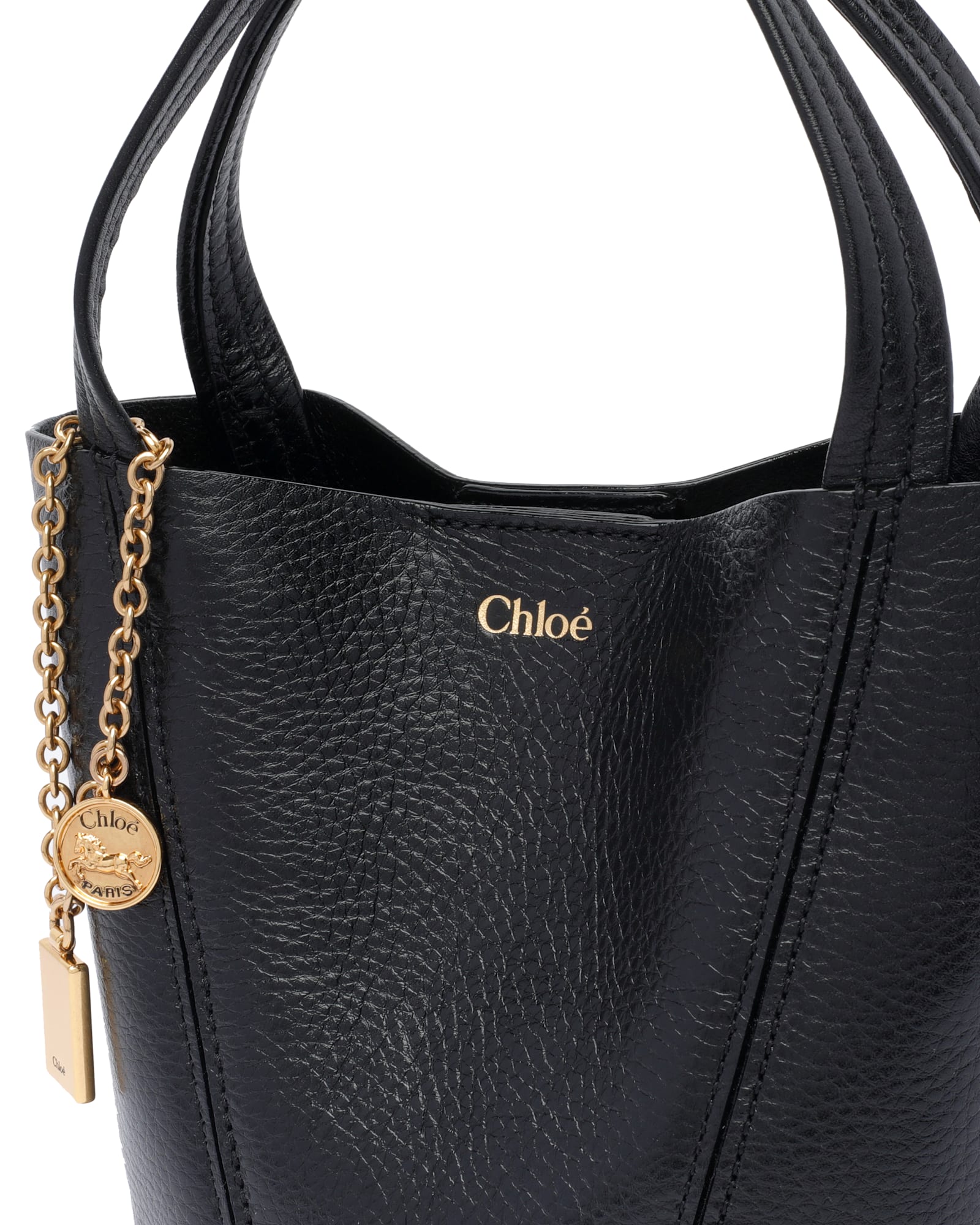 Chloé Structured Shoulder Bag Gold Hardware