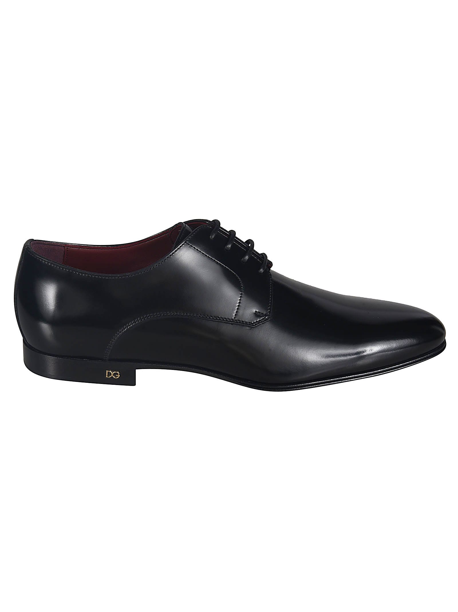 Dolce & Gabbana Logo Detail Plaque Oxford Shoes In Black