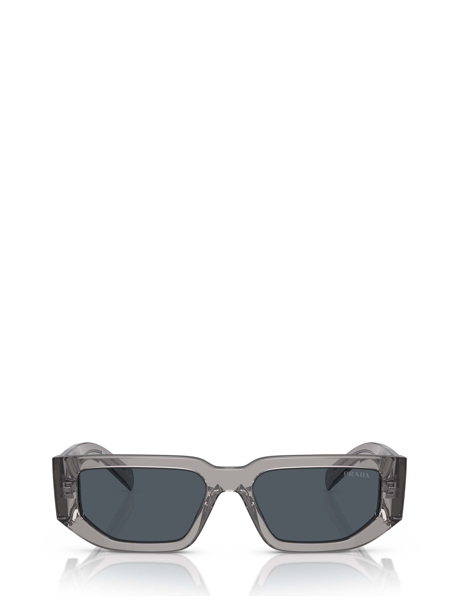 Shop Prada Pr 09zs Transparent Asphalt Sunglasses