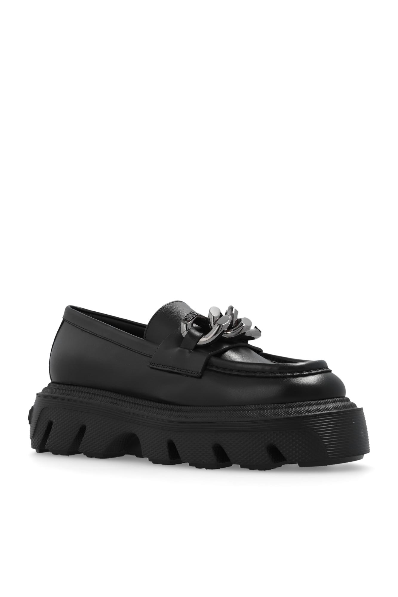 Shop Casadei Generation C Platform Loafers In Nero