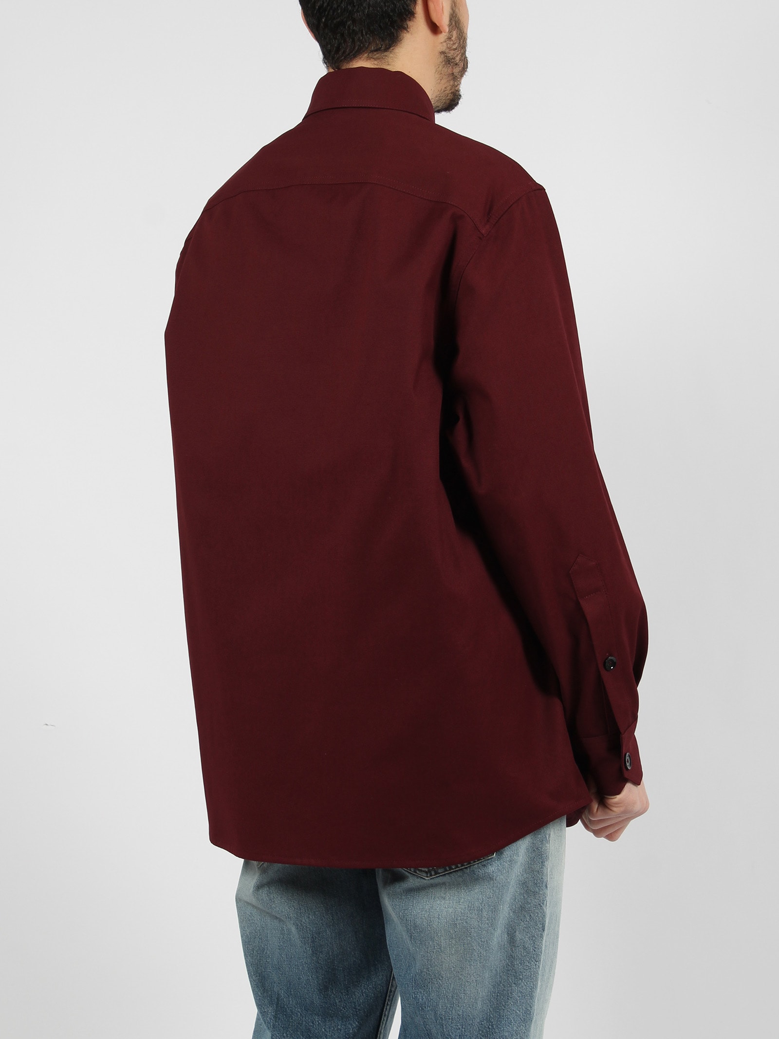 Valentino Garavani Cotton Shirt Jacket In Pink & Purple