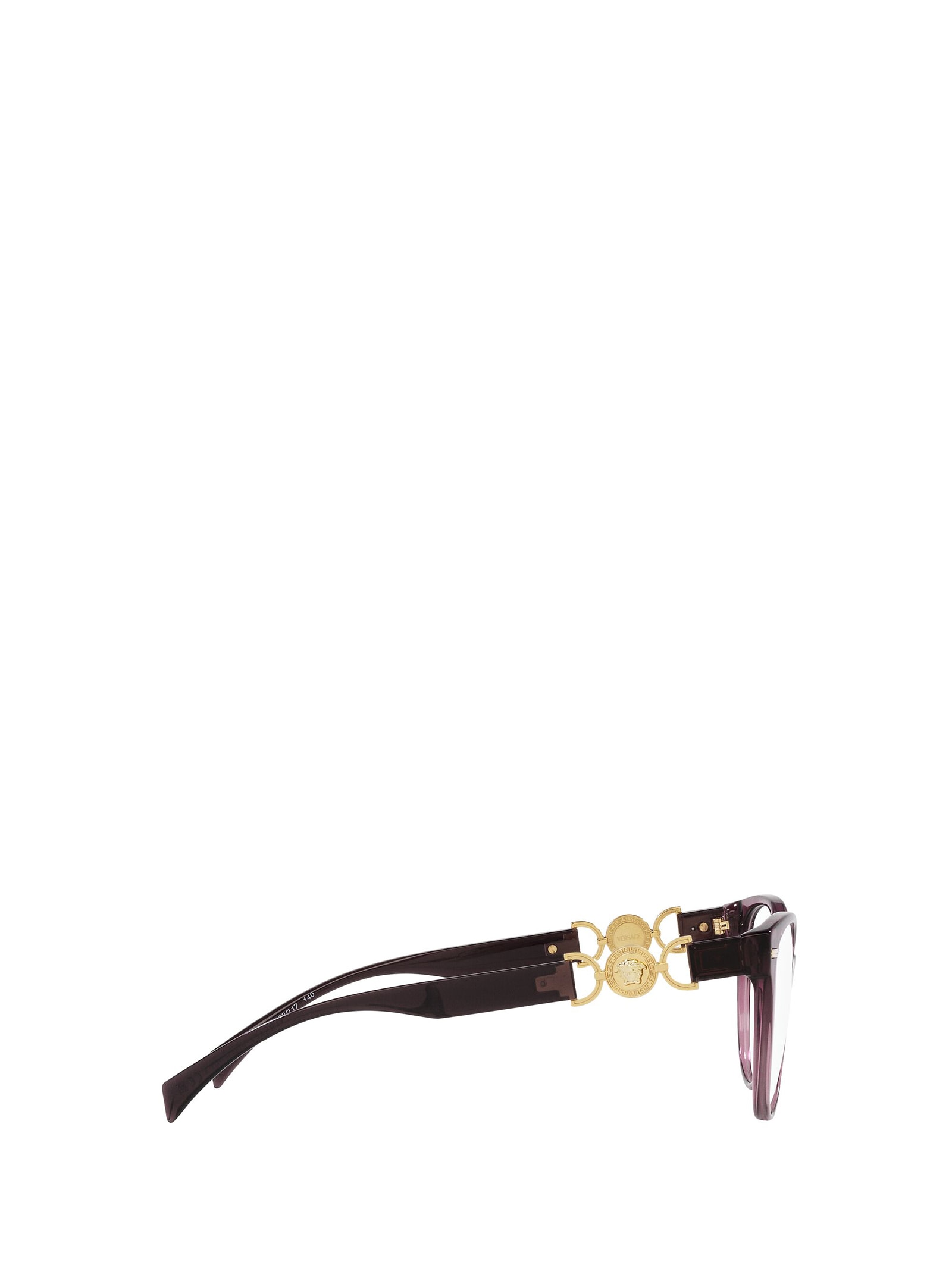 Shop Versace Ve3334 Transparent Violet Glasses