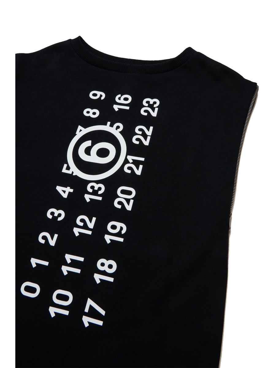 Mm6 Maison Margiela Dress With Logo In Black