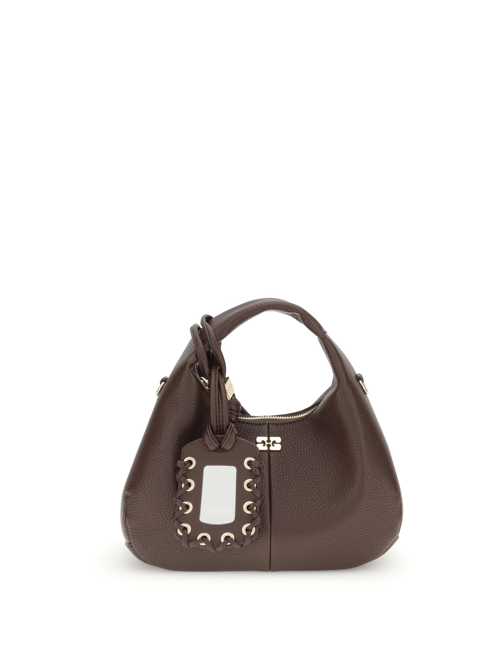Ganni Women Hobo Mini Grained