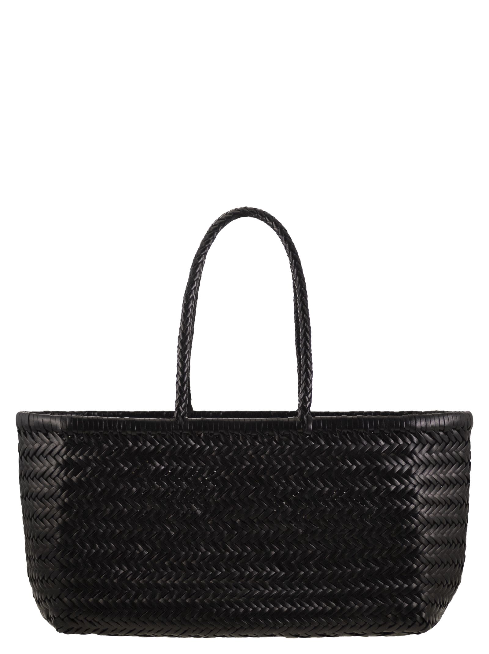 Bamboo Triple Jump Big - Woven Leather Bag
