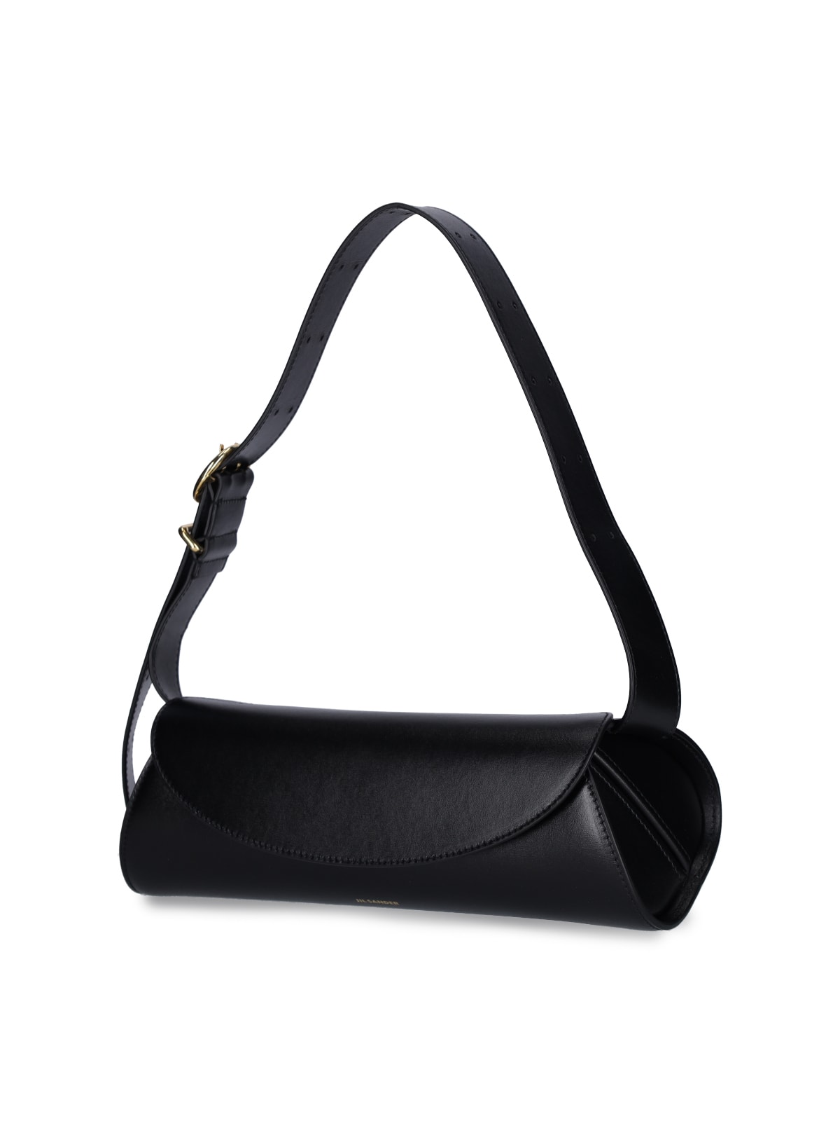 Shop Jil Sander Small Cannolo Shoulder Bag In Nero