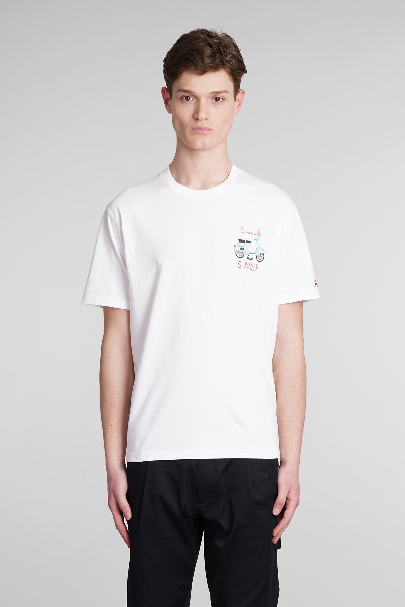 Mc2 Saint Barth Tshirt Man T-shirt In White Cotton