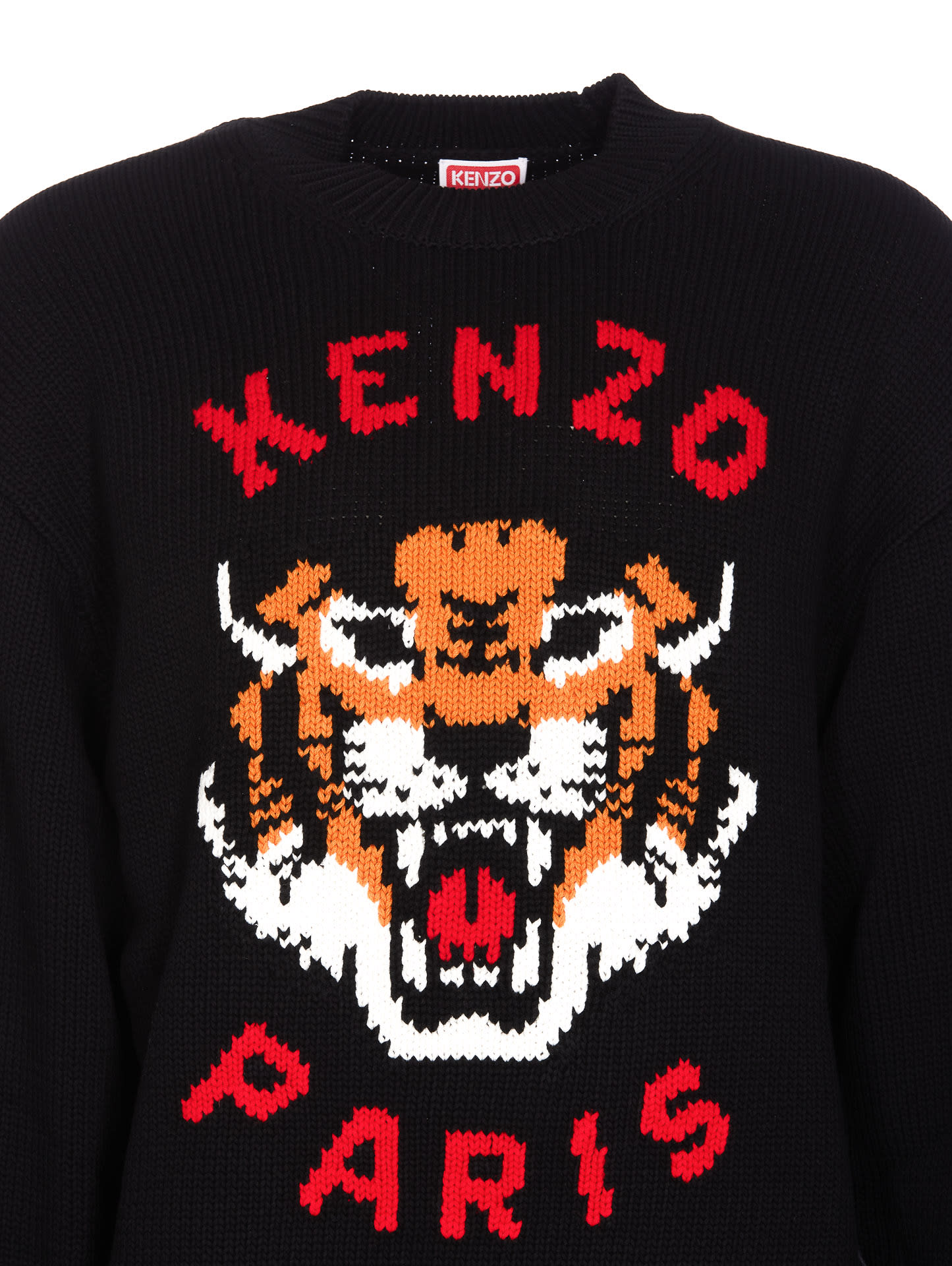 Shop Kenzo Lucky Tiger Sweater In Nero