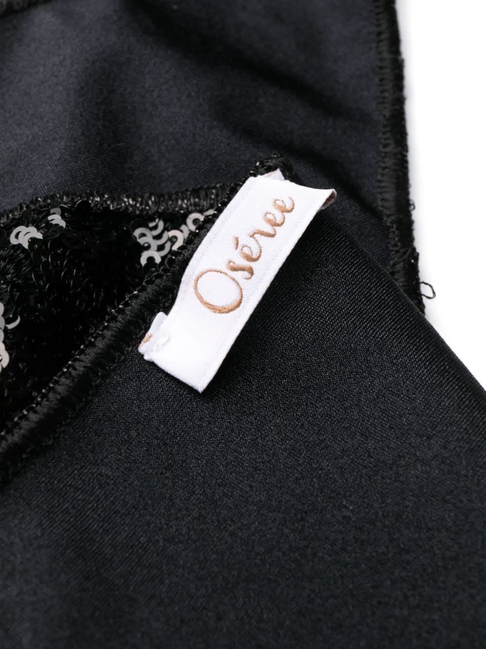 Shop Oseree Black Sequins Microkini