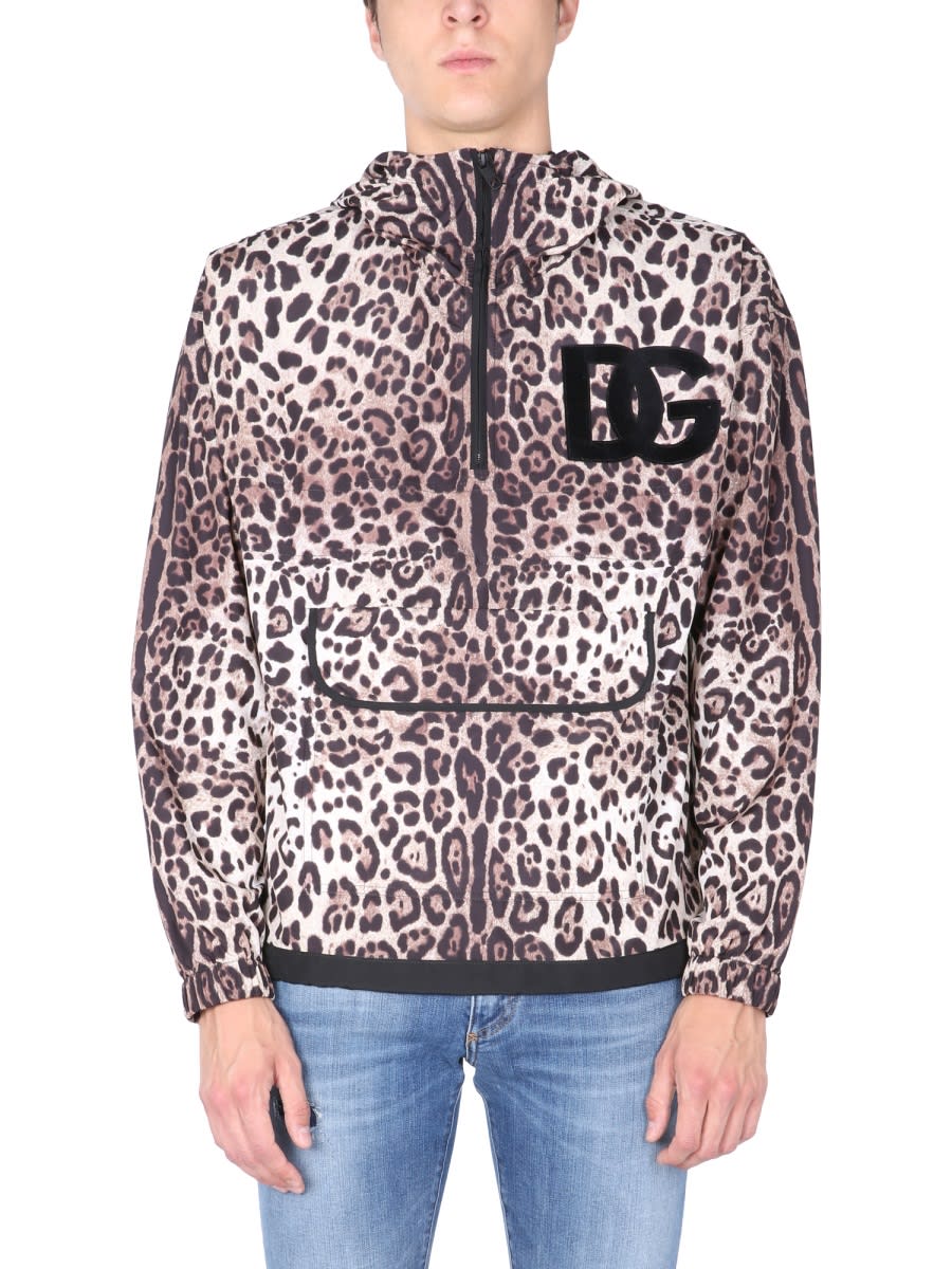 Dolce & Gabbana Jacket With Leopard Print In Animalier