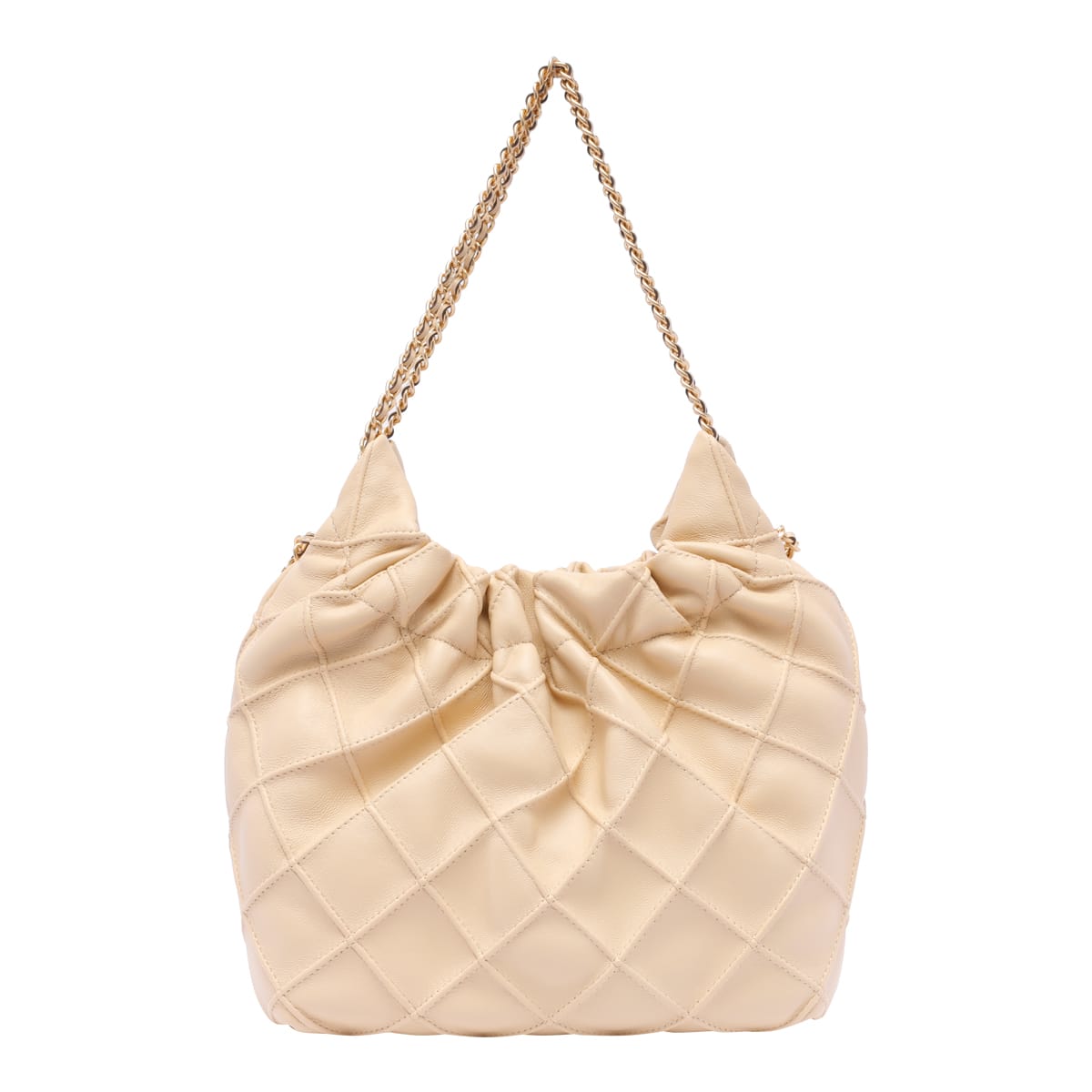 Tory Burch Mini Fleming Hobo Bag In Beige