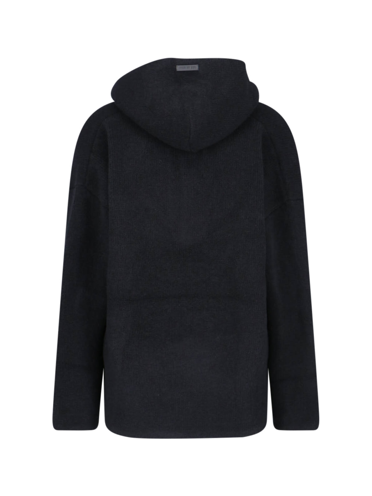 Shop Fear Of God Polo Bouclé Sweatshirt In Black