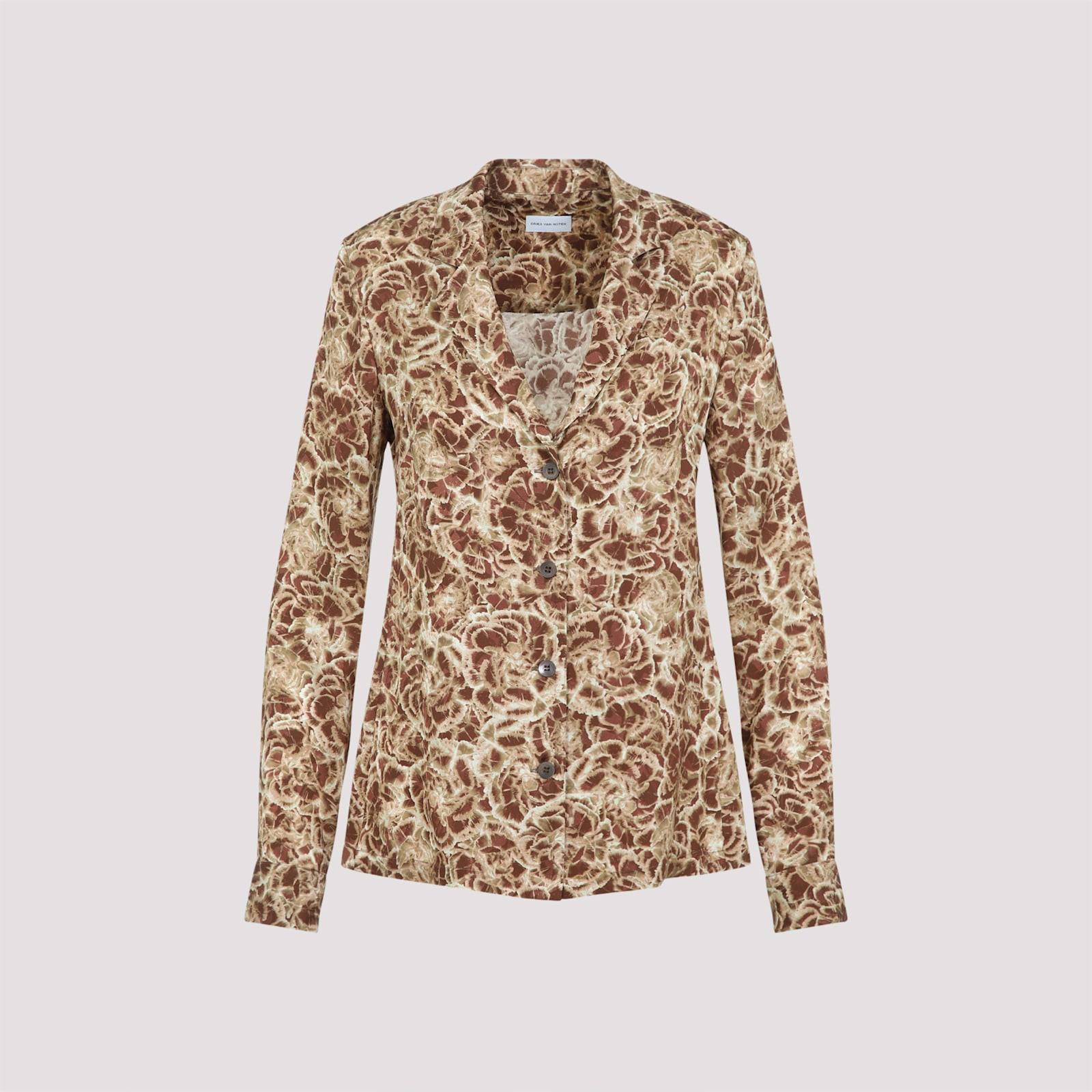 Shop Dries Van Noten Colla Shirt In Camel