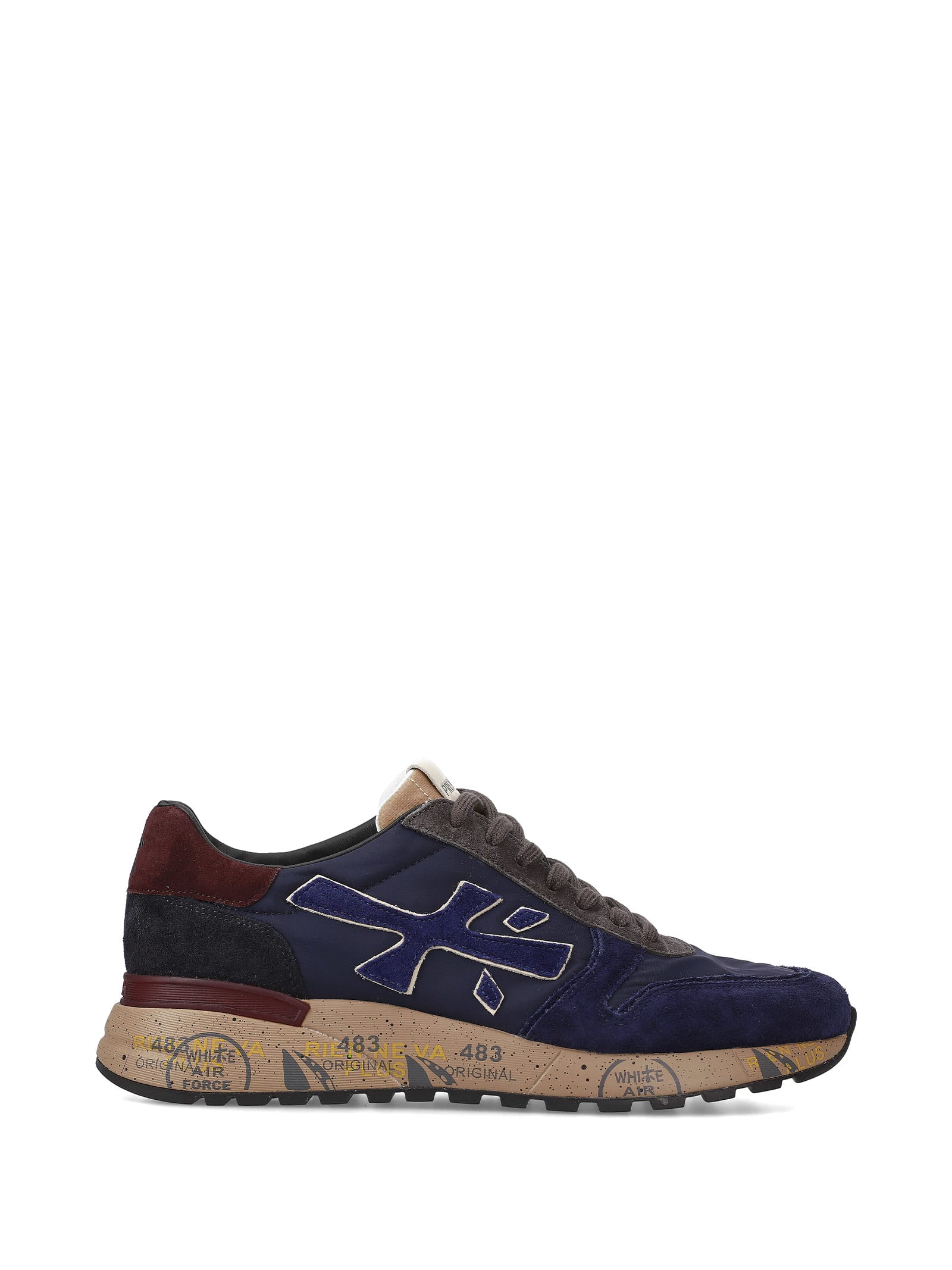 White Premiata Sneaker Mick 6868 Blue Men