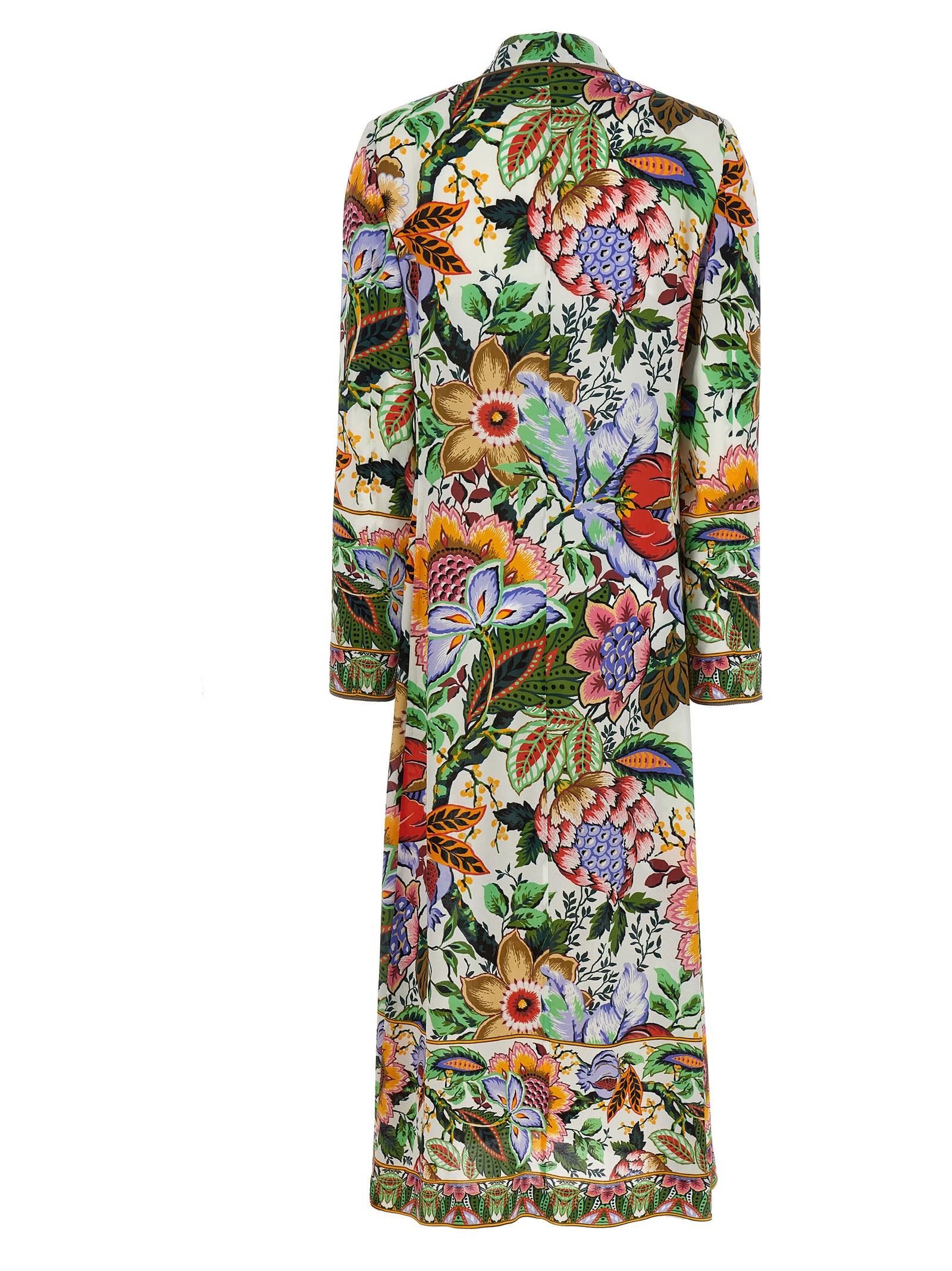 Shop Etro Floral Coat In Fantasia