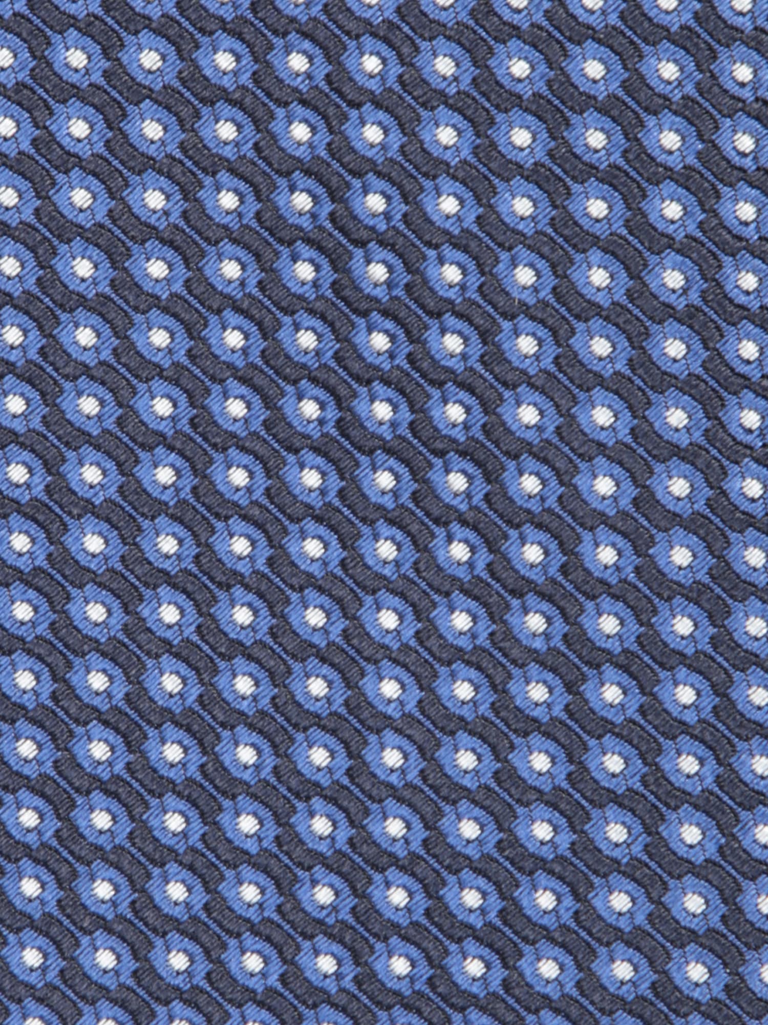 Canali Blue/white Geometric Pattern Tie In Blue