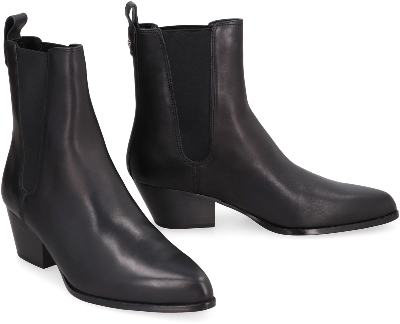 Shop Michael Michael Kors Kinlee Leather Ankle Boots In Black