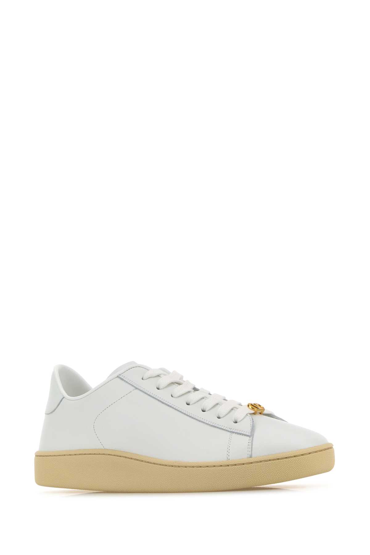 VALENTINO GARAVANI WHITE LEATHER VLOGO SIGNATURE SNEAKERS