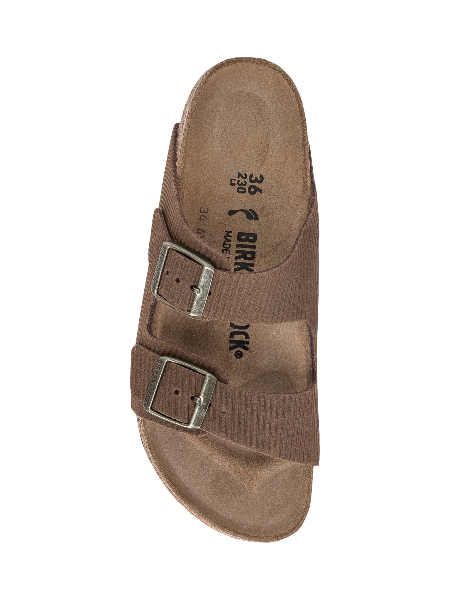 Birkenstock Brown Suede Arizona Slippers In Darktea