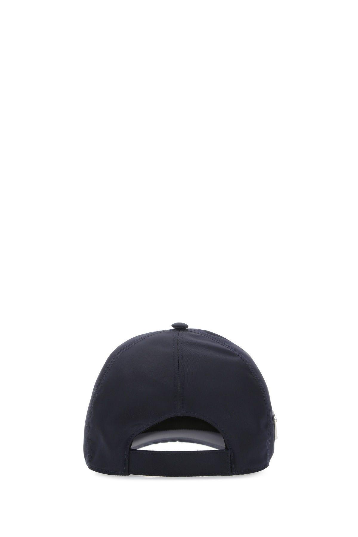 Shop Prada Dark Blue Re-nylon Baseball Cap In Bleu