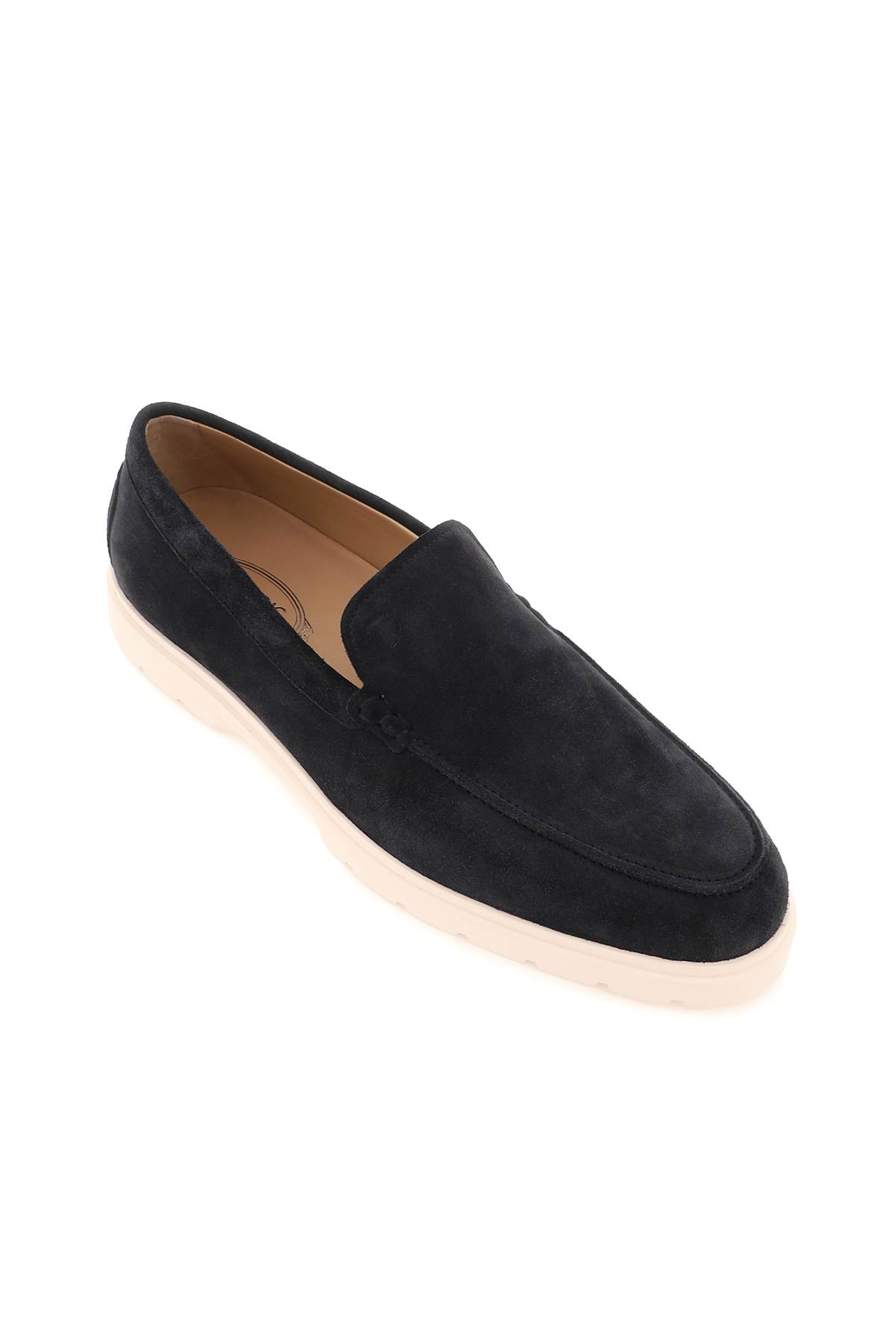 Shop Tod's Suede Loafers Tods In Blue